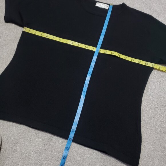 THE WORK CONNECTION Vintage Cashmere Crewneck SS Sweater Black Women's Large - Picture 9 of 9